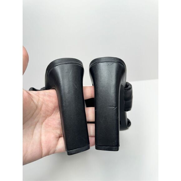 ABOUND Rainey Knotted Heeled Sandal in‎ Black Size 5.5 Square Open Toe Heels - Picture 8 of 9